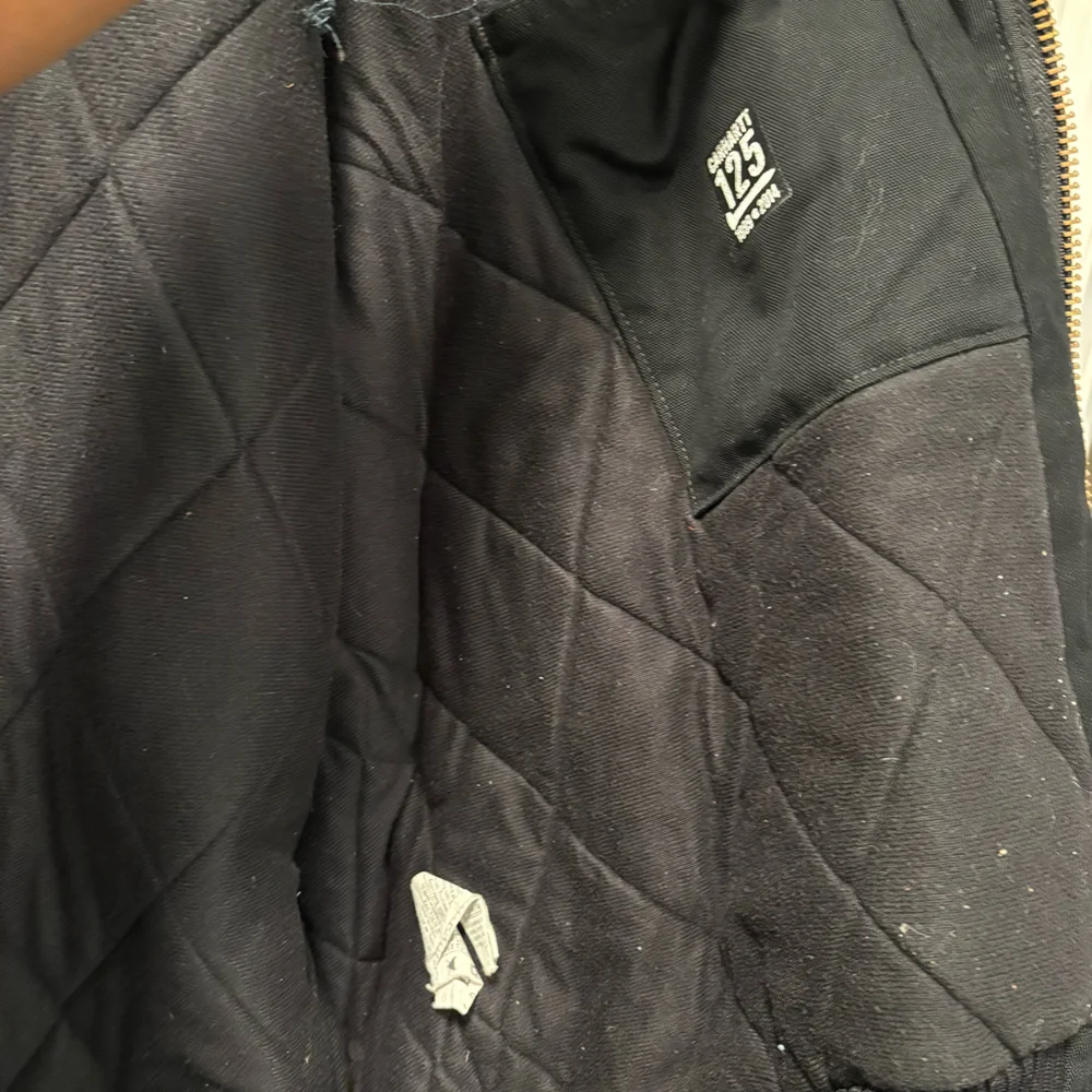 Vintage Carhartt Canvas Bomber Work Jacket Size XL Black Workwear 125 Year Ann - Picture 8 of 12